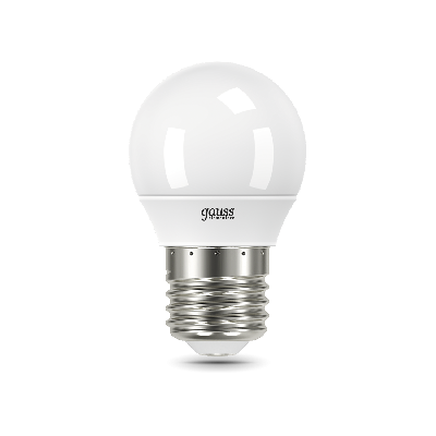 Лампа светодиодная LED 6вт 230в Е27 теплый матовая шар Gauss ПРОМО (3 лампы в упаковке)