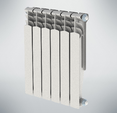 Радиатор алюминиевый секционный 500/100/6 боковое подключение