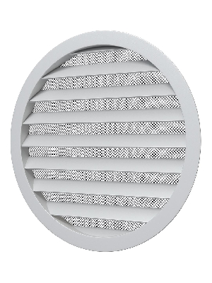 Решетка вентиляционная круглая D225 алюминиевая с фланцем D200
