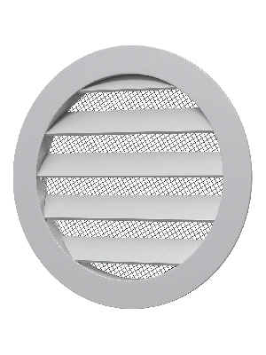 Решетка вентиляционная круглая D125 алюминиевая с фланцем D100