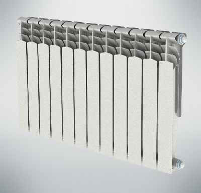 Радиатор алюминиевый секционный 500/100/4 боковое подключение
