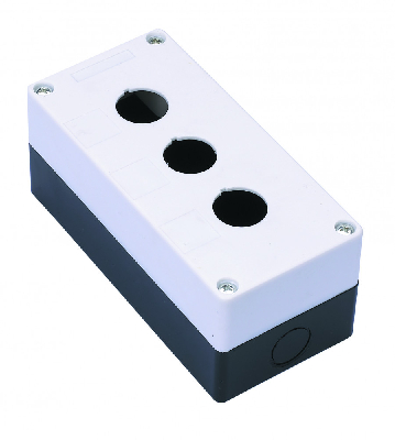 Пост кнопочный Ф22 3 места КП-101 с кабельным вводом для устройств сигнализации и управления белый