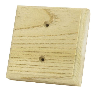 Накладка на стену под ретро электроустановку квадратная деревянная 1 пост 95х95 мм сосна