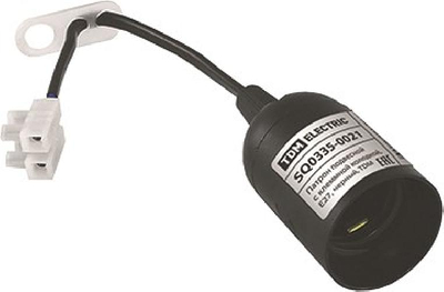 Патрон подвесной с клеммной колодкой Е27 черный