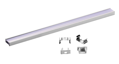 Профиль PAL 1507 накладной (2м) анодированный для светодиодной ленты