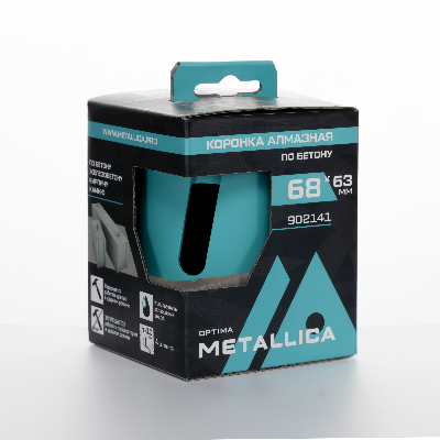 Коронка алмазная сегментная 68x63 мм, М16, без хвостовика, по бетону
