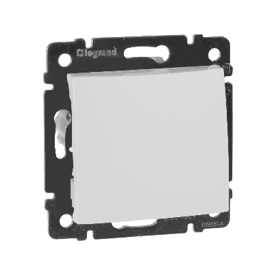 VALENA Переключатель одноклавишный в рамку на 2 направления белый