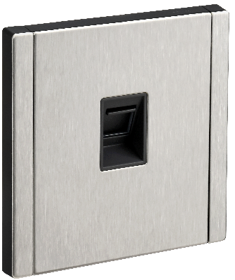 FORTE&PIANO Розетка компьютерная RJ45 кат.5E FP732M металл никель IEK
