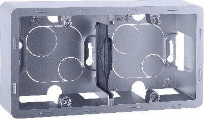 Коробка накладного монтажа 2 поста INSPIRIA алюминий
