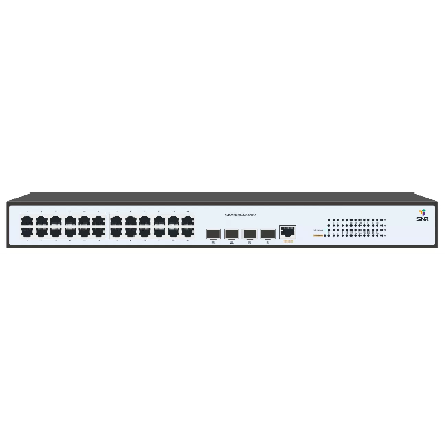 Коммутатор управляемый L3 24 порта RJ45/SFP 10 100 1000 Мб/с PoE 370Вт