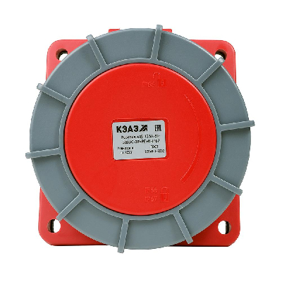 Розетка фланцевая наклонная 445-125А-6h-380AC-3P+PE+N-IP67