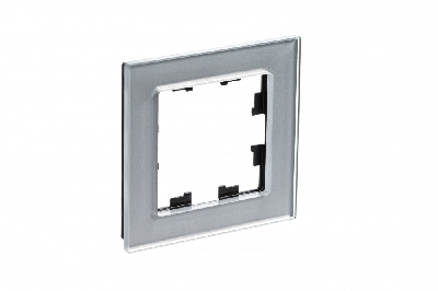 Рамка однопостовая ATLASDESIGN NATURE, СТЕКЛО АЛЮМИНИЙ