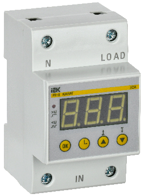 Реле напряжения РН-д 1-ф. 54 мм 32А
