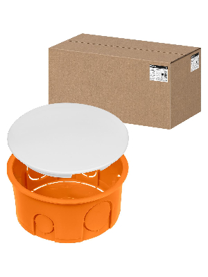 Распаячная коробка СП D80х40мм, крышка, IP20,