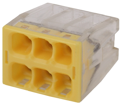 Клемма СМК компактная с пастой серии 246, 6 отверстий, 0,5-2,5 м NO-224-38