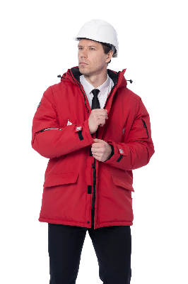 Зимняя куртка-парка KW204, красный (S)