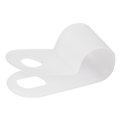 Кабельная скоба под винт  6 мм, белая, упако, REXANT