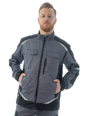 Куртка Brodeks KS202-C, 100% хлопок, графит серый/черный (M)