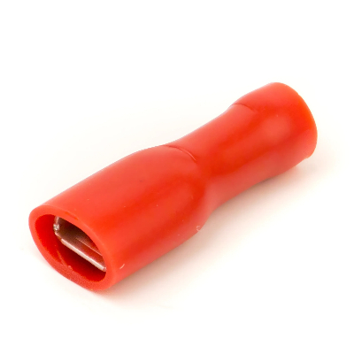 Наконечник плоский РппИм 1.5-3-0.8 красный QUADRO (100шт) полностью изолированный (розетка)