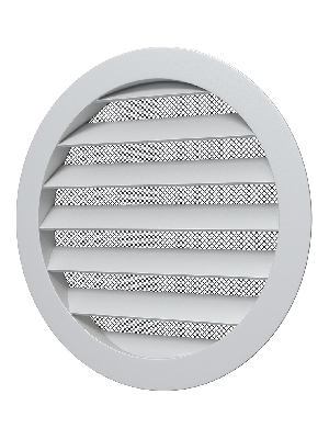 Решетка вентиляционная круглая D185 алюминиевая с фланцем D160