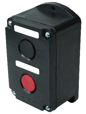 ПКЕ 222-2 У2, 10А, 660В, 2 элемента, чёрный и красный цилиндр, накладной, IP54, пост управления  (ЭТ)