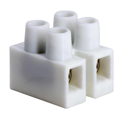 Клеммник 2П 85 градусов 450V 24A 2 5мм.кв полипропилен белый