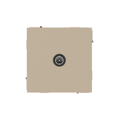 Розетка TV проходная, KANT, ванильный марципан