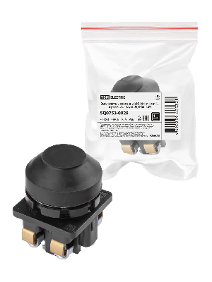 Выключатель кнопочный КЕ 081-У1-исп.1, черный, 2з, 10A, 660B, IP66 TDM