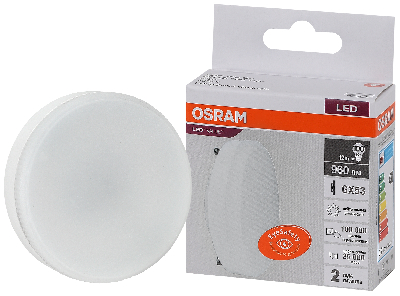 Лампа светодиодная LED 12 Вт GX53 4000К 960Лм таблетка 220 В (замена 100Вт) OSRAM