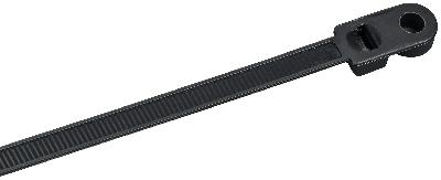 Хомут P6.6 с винтовым креплением чёрный 7,6х400мм IEK