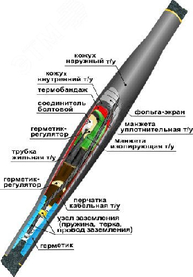 Муфта кабельная соединительная 10СТп(тк)-3х(150-240) с соединителями болтовыми