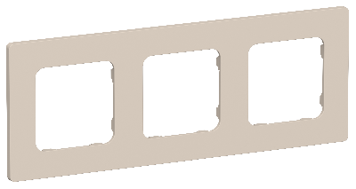 FLITE CLASSIC Рамка 3-местная РУ-3-К-ФлЛ льняной IEK