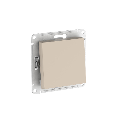 ATLASDESIGN 1-клавишный ВЫКЛЮЧАТЕЛЬ, сх.1, 10АХ, быстрозажимные клеммы, ПЕСОЧНЫЙ