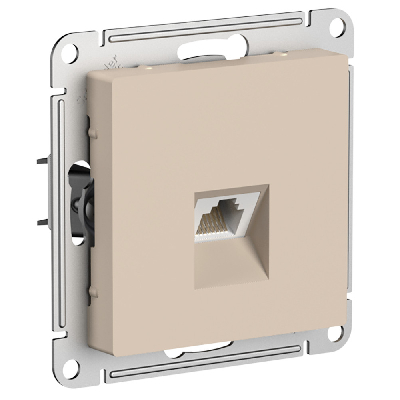 ATLASDESIGN РОЗЕТКА компьютерная RJ45, кат. 5Е, механизм, ПЕСОЧНЫЙ