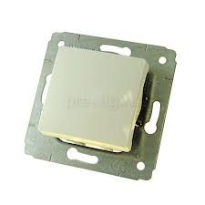 CARIVA Переключатель одноклавишный в рамку бежевый