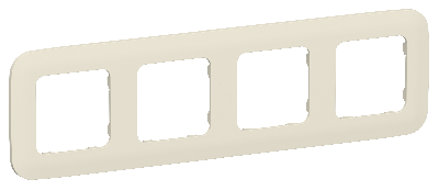 FLITE ARTISTIC Рамка 4-местная РУ-4-А-ФлСл сливочный IEK