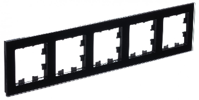 ATLASDESIGN NATURE рамка пятипостовая, ОРГАНИЧЕСКОЕ СТЕКЛО ЧЕРНЫЙ