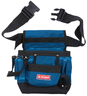 Сумка - пояс ''ЭКСПЕРТ'' одинарная, держатель для молотка, 9 карманов