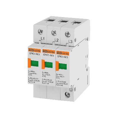 Разрядник ОПС1-B 3Р In=30kA Un=400B Im=60kA