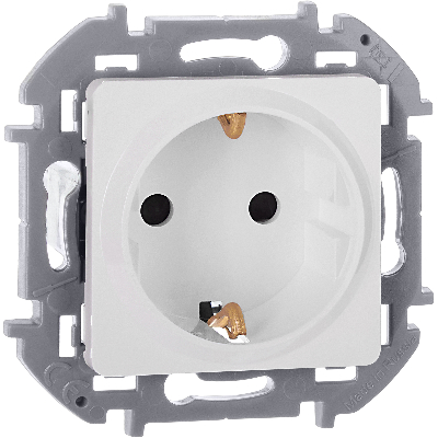Розетка 2К+З со шторками немецкий стандарт 16 А 250 В~ INSPIRIA белый