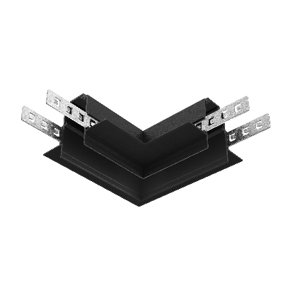 Коннектор угловой Exility встраиваемый под ГКЛ 12,5мм черный