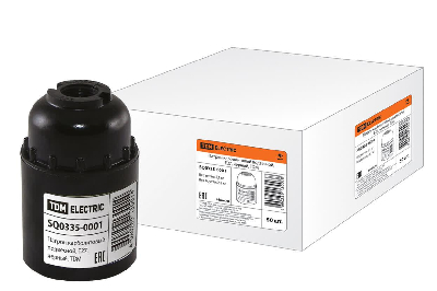 Патрон карболитовый подвесной E27 черный