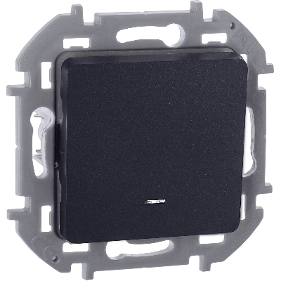 Выключатель одноклавишный с подсветкой/индикацией INSPIRIA 10 AX 250 В~ антрацит