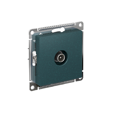 Розетка ATLASDESIGN TV оконечная 1DB механизм изумруд