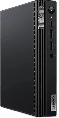 Десктоп ThinkCentre M70q Gen4 Intel Core i3-13100T, 8GB, 512GB SSD, fTPM, WIFI + BT,VESA Mount, Keyboard & Mouse Combo, DOS, черный (грав)