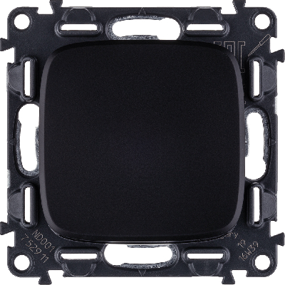 Valena ALLURE Выключатель 10АХ 250В с лицевой панелью Безвинтовые зажимы Антрацит