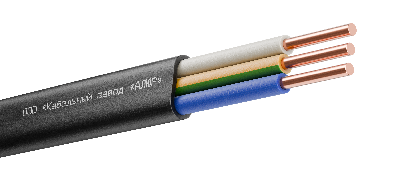 Кабель силовой ВВГ-Пнг(А)-LS 3х2.5 (N,PE)-0.660 плоский однопроволочный