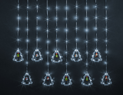 Гирлянда новогодняя светодиодная NGF-D034-02 бахрома елки и фигурки CW 3*0.6м IP20