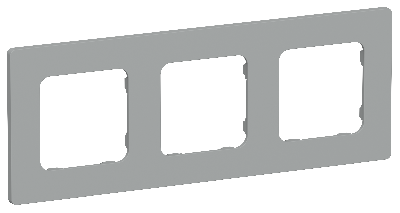 FLITE CLASSIC Рамка 3-местная РУ-3-К-ФлС серый IEK