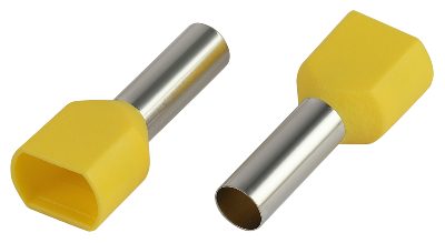 Наконечник-гильза с изолированным фланцем (упаковка 10 шт.) NO-225-17 (двойной) НШвИ(2) 6,0-14